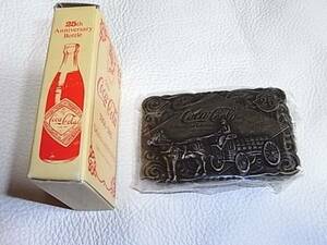 ■非売品 未開封■1981年 東京コカ・コーラ 25周年記念 バックル 箱付