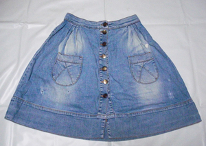  быстрое решение! Just Cavalli * авария Denim юбка * размер 38*USED подлинный товар. 