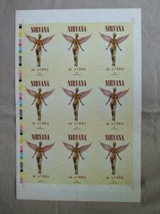 1993s NIRVANA / IN UTERO promo sticker / cutting front. . version that time thing not for sale Promotion Only Not For Sale.