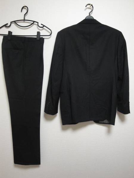 【美品】ザスーツカンパニー スーツセットアップ ブラック シャドーストライプ ジャケット／ウォッシャブル／EASY STRETCH／シャドーストライプ