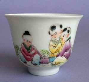 「小品茶杯」童子・遊戯２（１２１０－１３）中国茶器