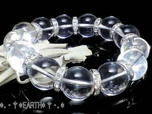高級本水晶AAA＆平型銀ロンデル 数珠 16ミリ天然石 S~Lサイズ　送料無料　匿名発送