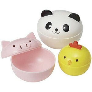 o. present .!.... type cup 3 piece Set{ pig * Panda * chicken }