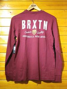 送料280円 BRIXTON ブリクストン 長袖Ｔシャツ XSサイズ ワイン 新品