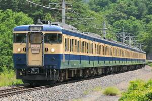 鉄道 デジ 写真 画像 懐かしの115系　横須賀色　クモユニ　３