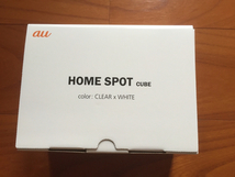 新品未開封！au HOME SPOT CUBE clear white_画像1