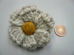 NY/ new / immediately *NY small articles author / hand made * knitting wool /. flower hair elastic /E