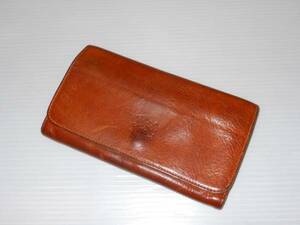  genuine article *ILBISONTE Il Bisonte original leather long wallet Brown (3E is 