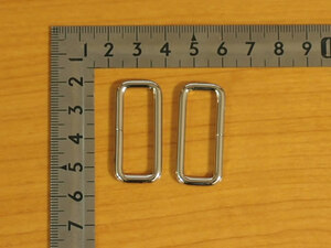 角カン(小カン) 30×10×3.2mm ニッケル(シルバー) 50個セット