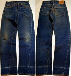 f383/LEVIS501赤耳ヴィンテージ極上濃紺！レアな後期