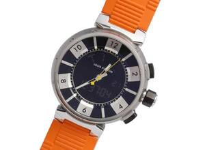  Louis * Vuitton Q118F1 Dan b- Louis n черный мужские наручные часы LOUIS VUITTON часы мужчина orange Damier Raver 