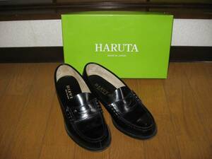 ★超美品！学校指定のHARUTA（ハルタ）本革ローファー黒23cm★