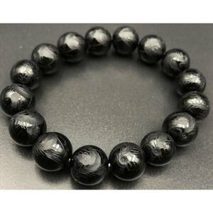  feng shui four god! natural stone carving onyx ..12mm sphere bracele 