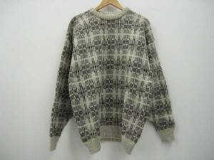 英国製 Judane Shetland ウールニット セーター ベージュL