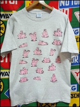 《SEX四十八手プリント》Made in USA製アメリカ製ビンテージプリントTシャツ総柄オールパターン珍品プリントセックス90s90年代ピグブタ豚_画像2