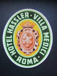  hotel label # hotel * Hustler # Rome # sticker 