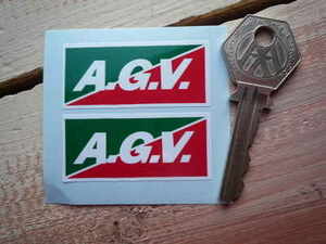 送料無料 A.G.V Sticker ステッカーシール 50mm x 20mm ×2