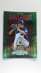 2010 UPPERDECK supreme green Yovani Gallard ガヤード