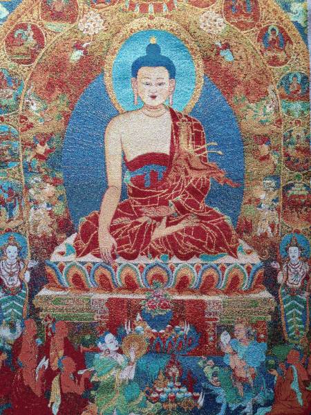 Mandala Buddhist Art ◆ Shakyamuni Buddha Textile ◆ Search ;Mandala Buddhist Painting ②8, painting, Japanese painting, person, Bodhisattva
