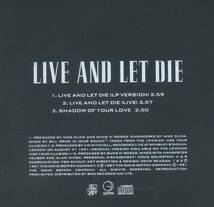 廃盤 シングル LIVE AND LET DIE_画像2