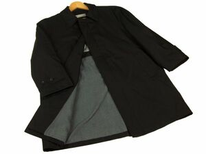 美品*YUKI TORII HOMME*艶黒*比翼仕立*ステンカラーコート*M