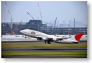 オリジナルフォトポストカード 2009/5/21 羽田空港 JAL旅客機