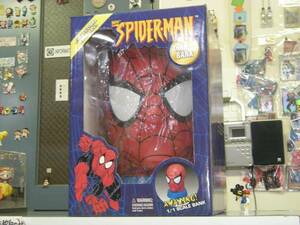 **. rare!* power!* sofvi Bank *[BIG/ Spider-Man * head ] out of print?[BOX box city ]