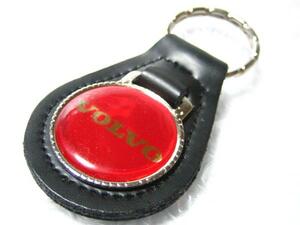 [Spiral] Volvo /VOLVO( red ) real leather key holder S new goods /