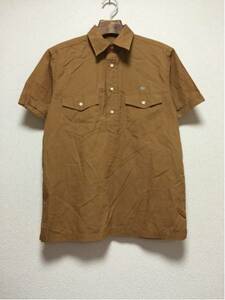 [即決古着]LACOSTE/ラコステ/半袖シャツ/ハーフボタン/茶系/ブラウン/3サイズ