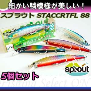 5個セット STACCART FL 88シーバス　タチウオ　ミノー88mm 7.6g