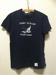 ラッセル 70sレプリカ 半袖Tシャツ 紺 M 'GIANT SLALON'金タグ