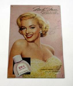  tin plate signboard [ Marilyn * Monroe ] John Joy cosme tik company 