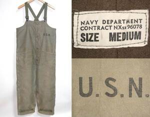 1940s the truth thing Vintage US NAVY deck overall stencil M America navy USN N1 old clothes 1