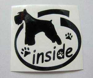 DOG IN CAR sticker miniature shunau The -02