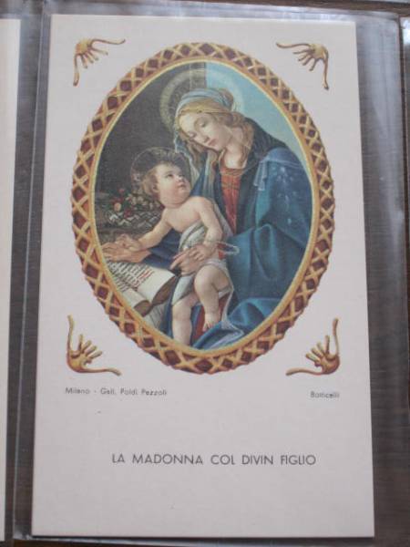 图片★波提切利书中的圣母玛利亚★基督教绘画玛丽, 古董, 收藏, 印刷品, 其他的