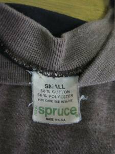 USA製 spruce Tシャツ 黒/茶系 S USED スプルース