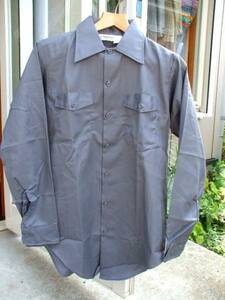 *KEY IMPERIAL dead stock long sleeve work shirt size 15* inspection Vintage USA made America old clothes 