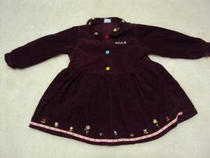 * beautiful goods general merchandise shop brand MINI-K Mini k baby fashion velour long sleeve small flower . dress 95 size 