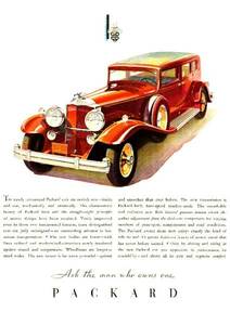 *1931 year. automobile advertisement paker doPackardschu-do Baker 