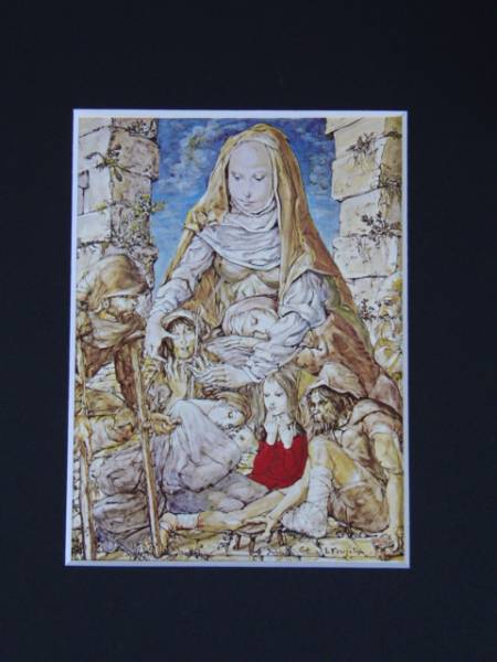 Tsuguharu Foujita, The Miracle Virgin, Extremely rare art book, New frame included, Painting, Oil painting, Abstract painting