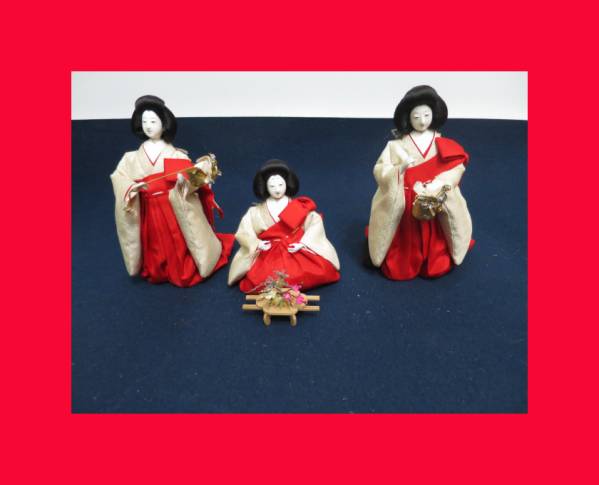 :Sofortige Entscheidung [Puppenmuseum] Drei Hofdamen O-229 Hina-Puppen, Hina Zubehör, Hina-Palast Hina, Jahreszeit, Jährliche Veranstaltungen, Puppenfest, Hina-Puppen