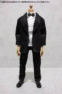1/6 Dollsfigure Black Tuxedo Dinner Suit Shoes SET FT068