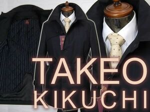 51450円！最終・新品▼タケオキクチライナーコートM黒▼TAKEOKIKUCHI▼ステンカラ―コート▼トレンチコート▼ライナー着脱可能