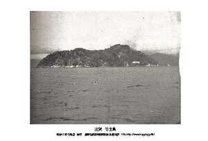即落,明治復刻絵ハガキ,滋賀,竹生島1枚,100年前の風景,琵琶湖