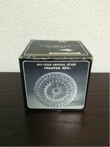 24％ LEAD CRYSTAL GLASS COASTER SET コースター ドイツ製 ヨーロッパ雑貨