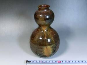 花瓶■瓢箪型 徳利 備前 大谷 花器 ひょうたん壺 置物 骨董品 古美術■