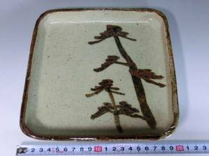  plate # Kato .. pine. . four angle plate sushi plate cake box antique goods old fine art #