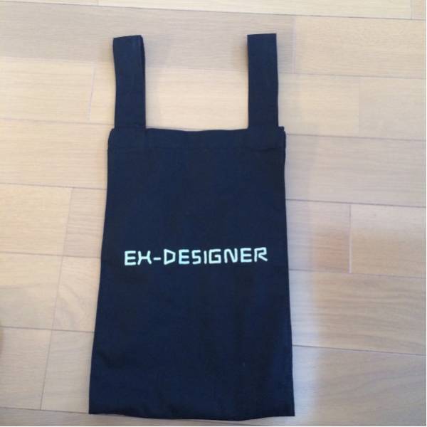 CHACHA スペイン エコバッグ 布バッグ 元デザイナー ex designer レジ袋デザイン ナイロン袋型 bag おしゃれ 黒 海外美術館で購入 マチあり