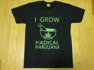 ワケ有り 新品　レゲエ Tシャツ M 【 マリファナ 】 黒 大麻 HEMP