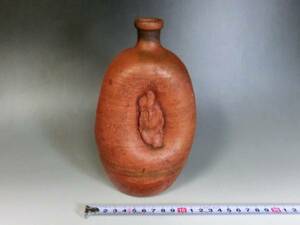 徳利■古い備前焼き 大黒天 花瓶 花器 時代物 骨董品■